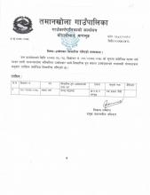 स्टाफ नर्स पदको उम्मेदवार सिफारिस गरिएको सूचना । 